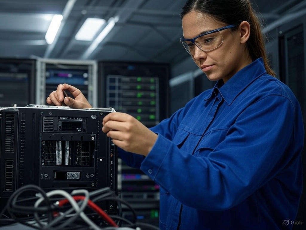 Female fixing crac unit in datacentre