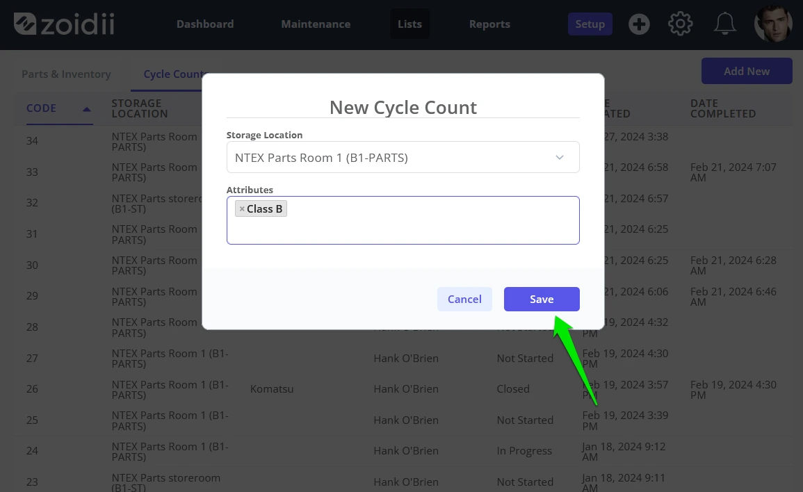 Cycle Count - By Attribute