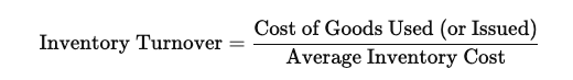 Inventory Turnover formula