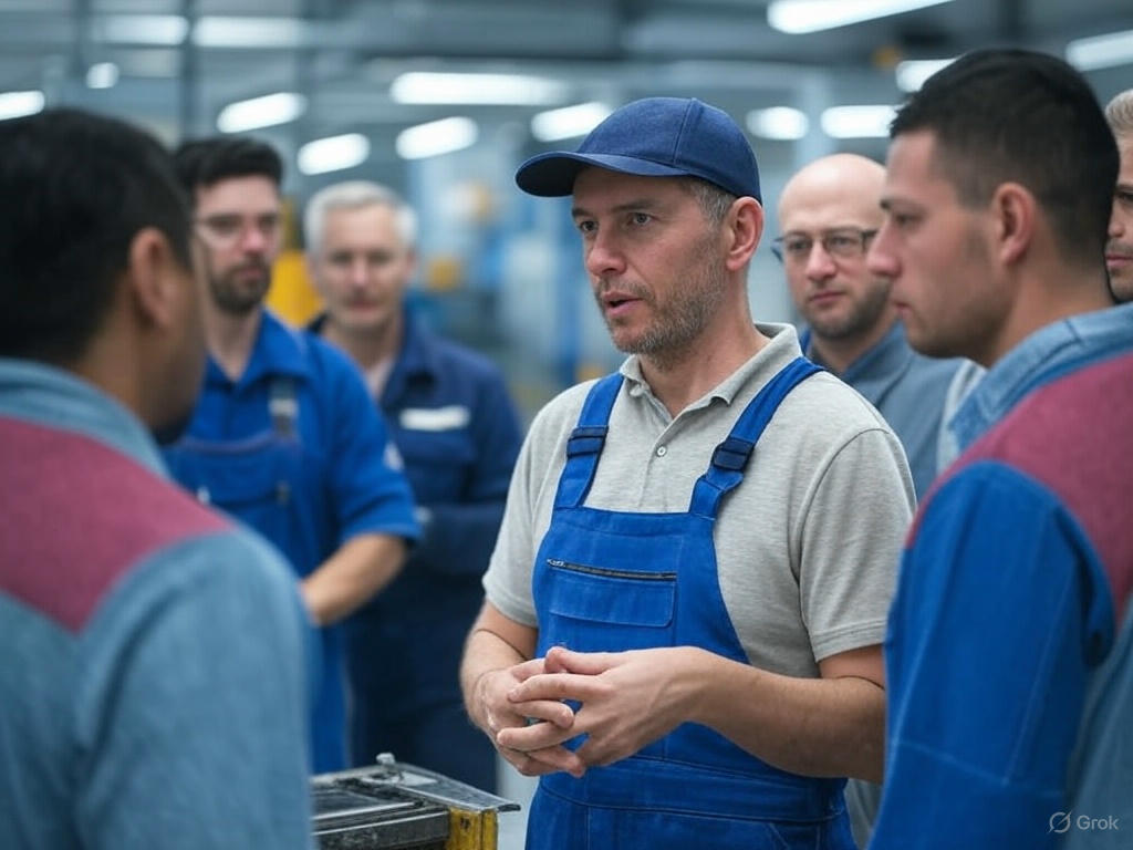 Maintenance Manager coaching his team