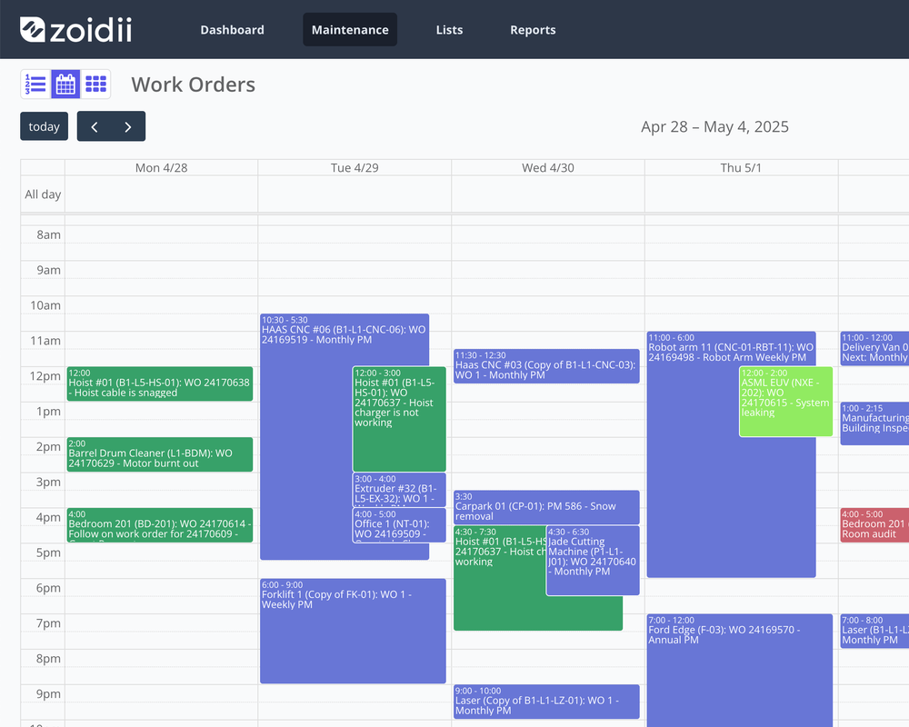 Work Order Scheduler
