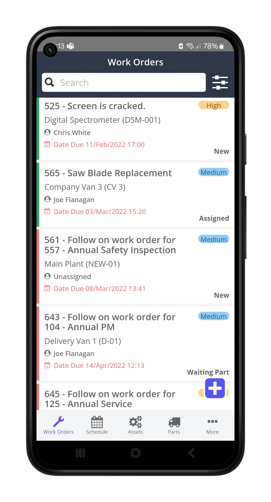 Mobile work Orders