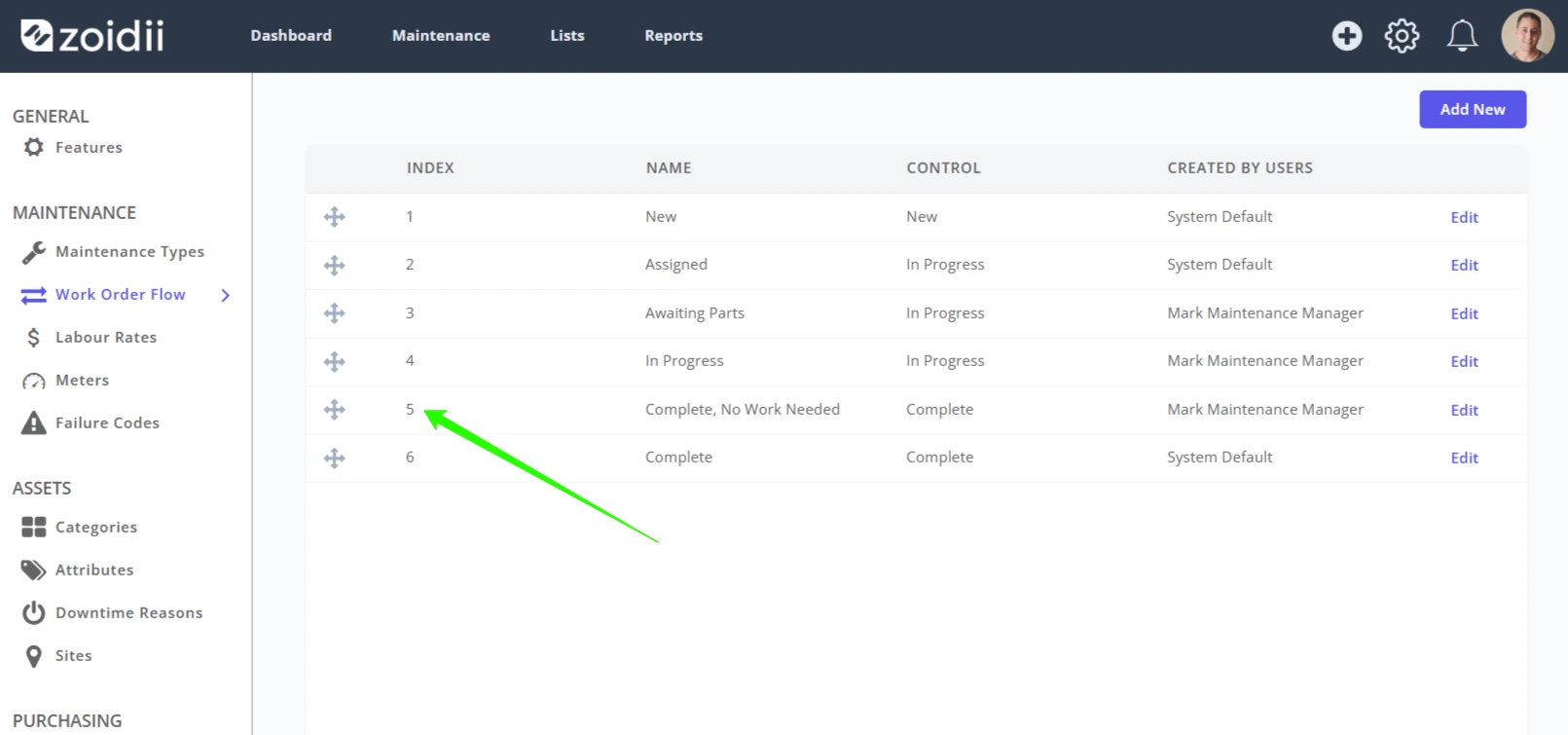 Create a New Work Order Status - 6
