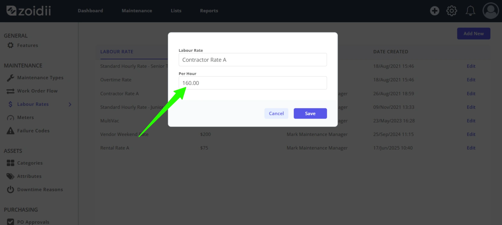Add Edit Labour Rates - 7