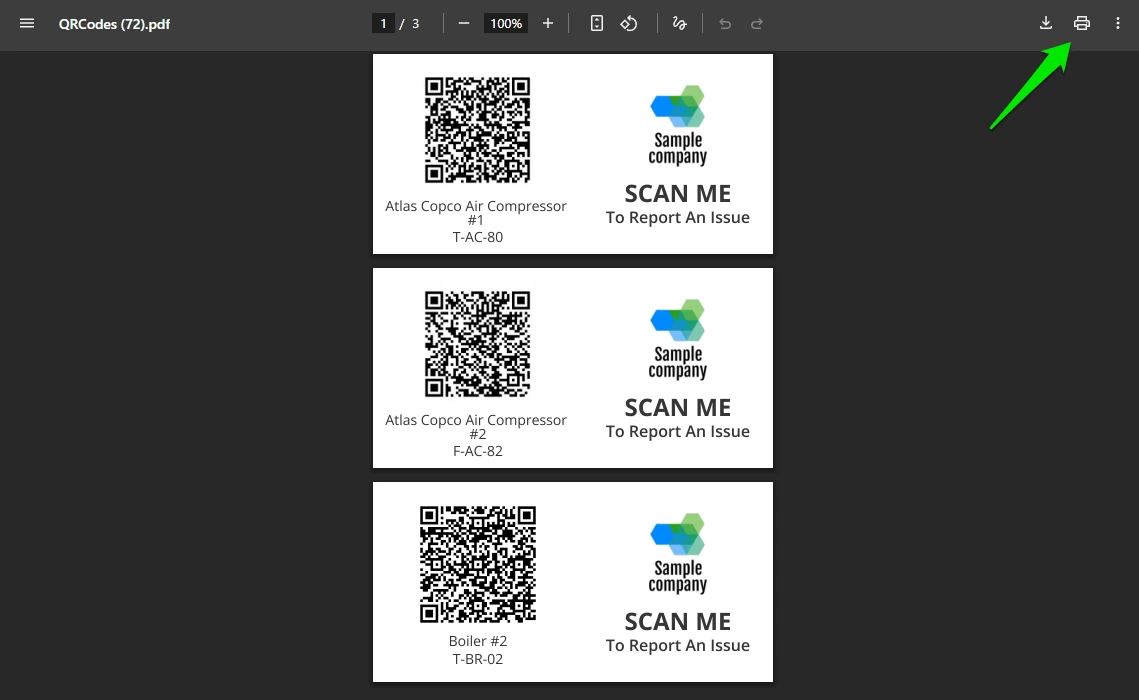 Print QR Codes for Assets - 5