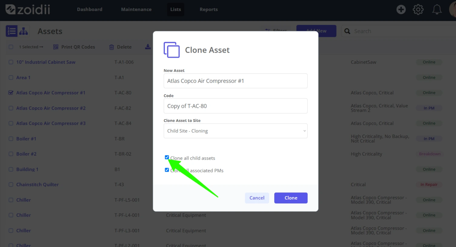Clone an Asset or Asset Hierarchy - 5