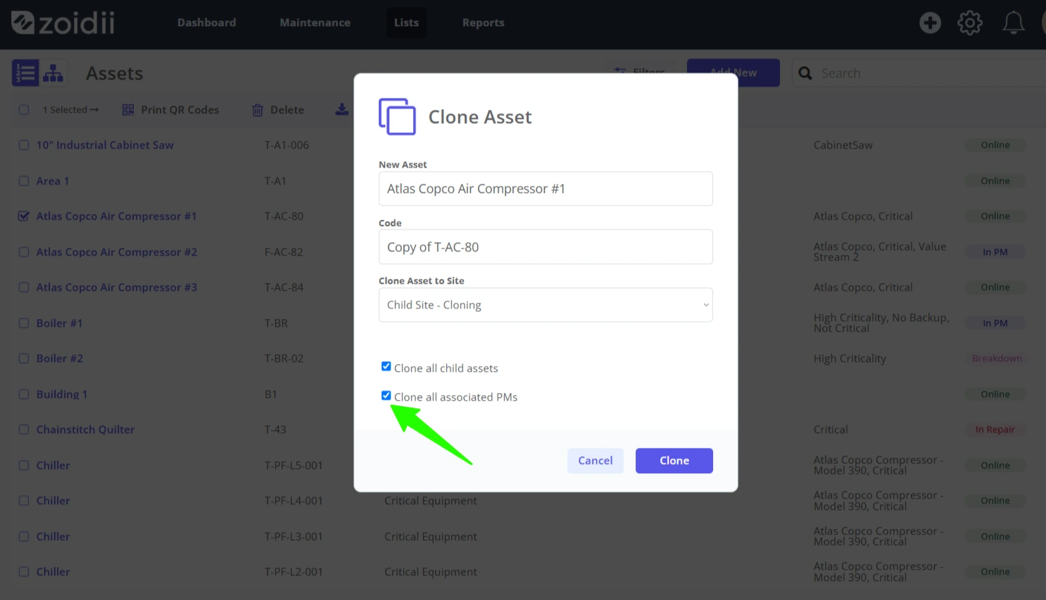 Clone an Asset or Asset Hierarchy - 6