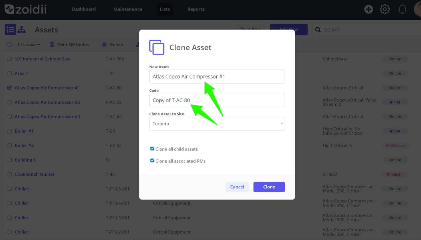 Clone an Asset or Asset Hierarchy - 3