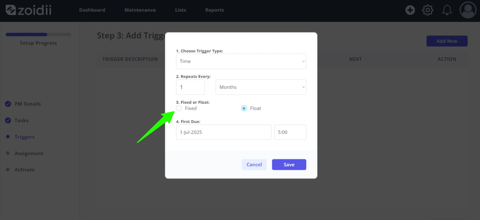 Create a Time-Based PM - 11