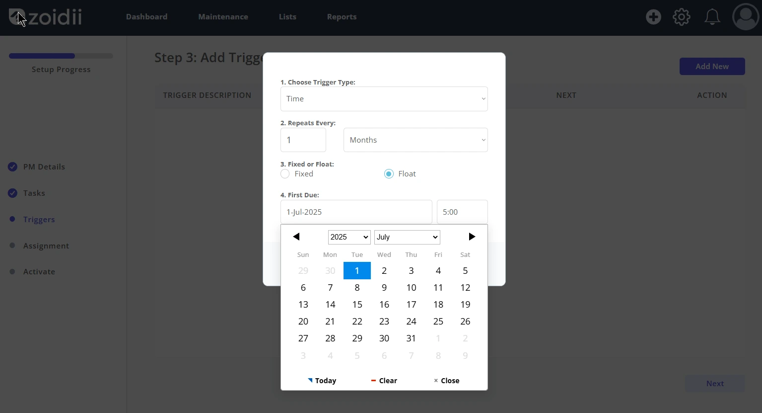 Create a Time-Based PM - 12
