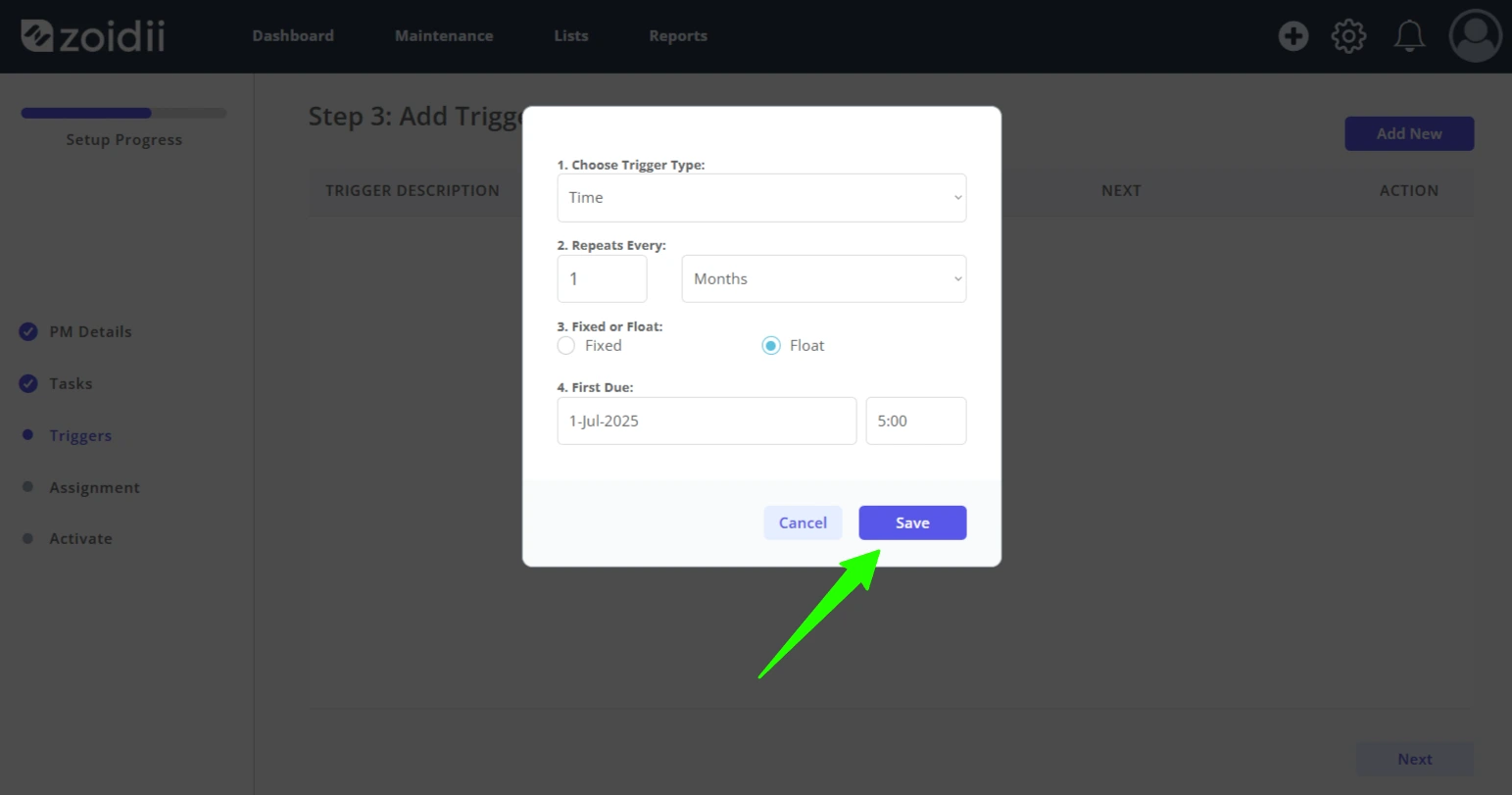 Create a Time-Based PM - 13