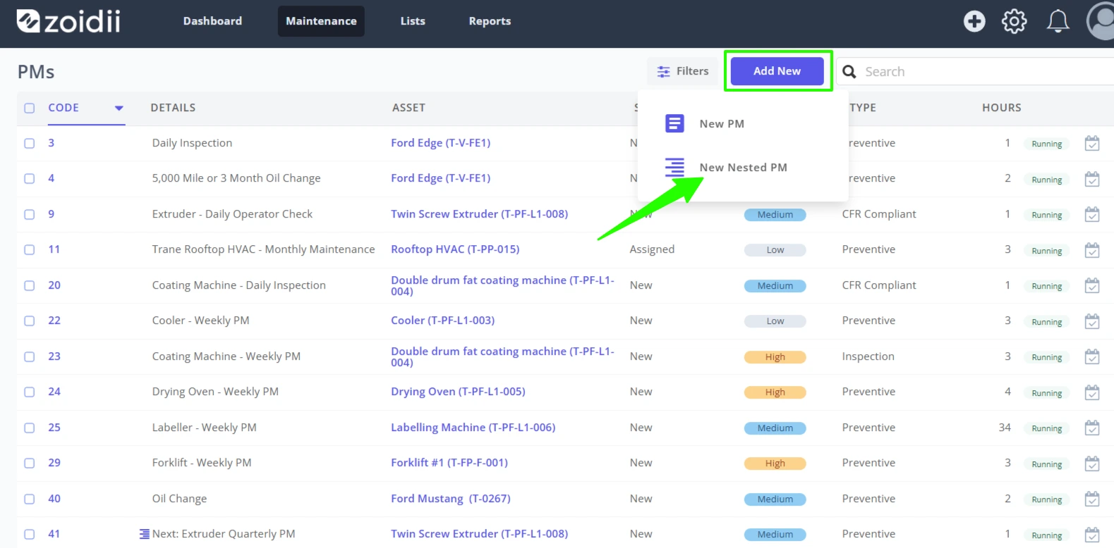Create a Nested PM - 1