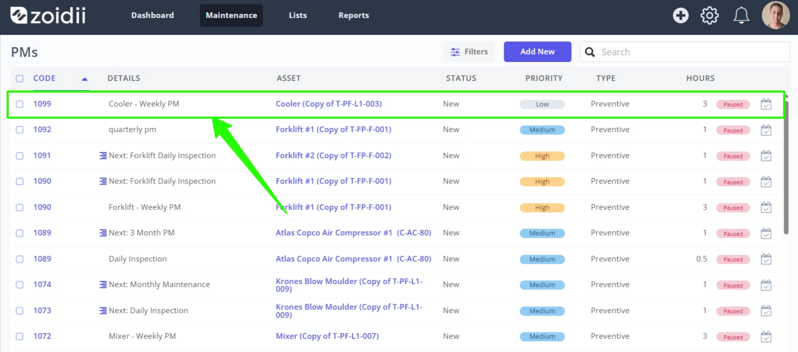 Clone a PM  Copy a PM - 7