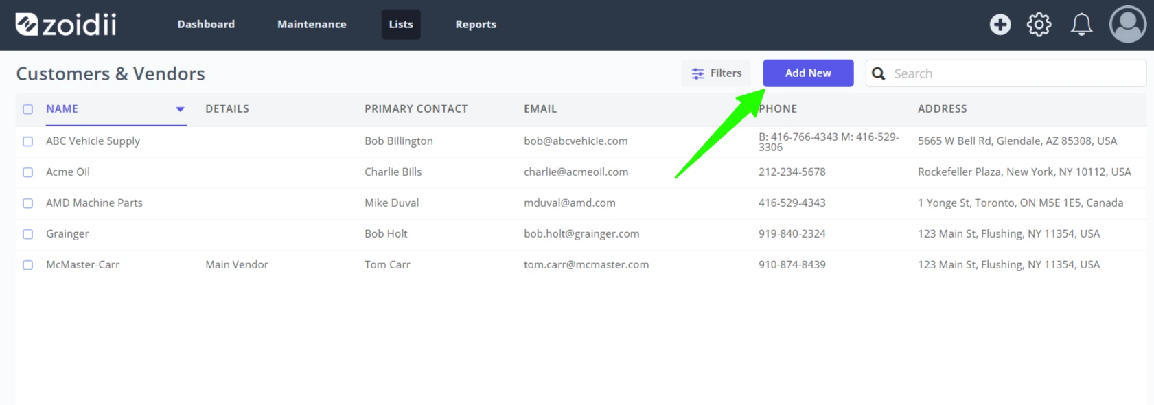 Add/Edit a Business, Customer, or Vendor - 2