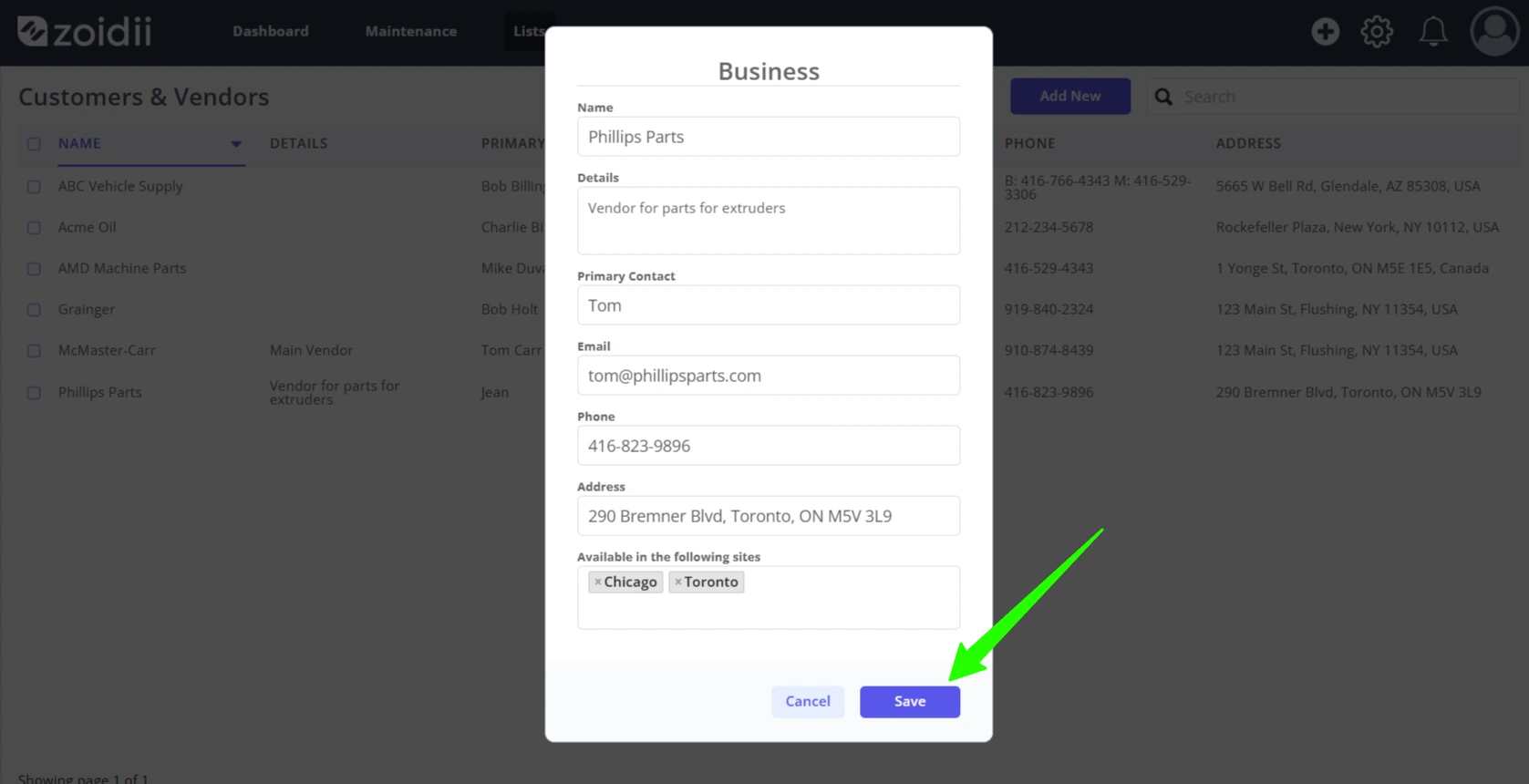 Add/Edit a Business, Customer, or Vendor - 7