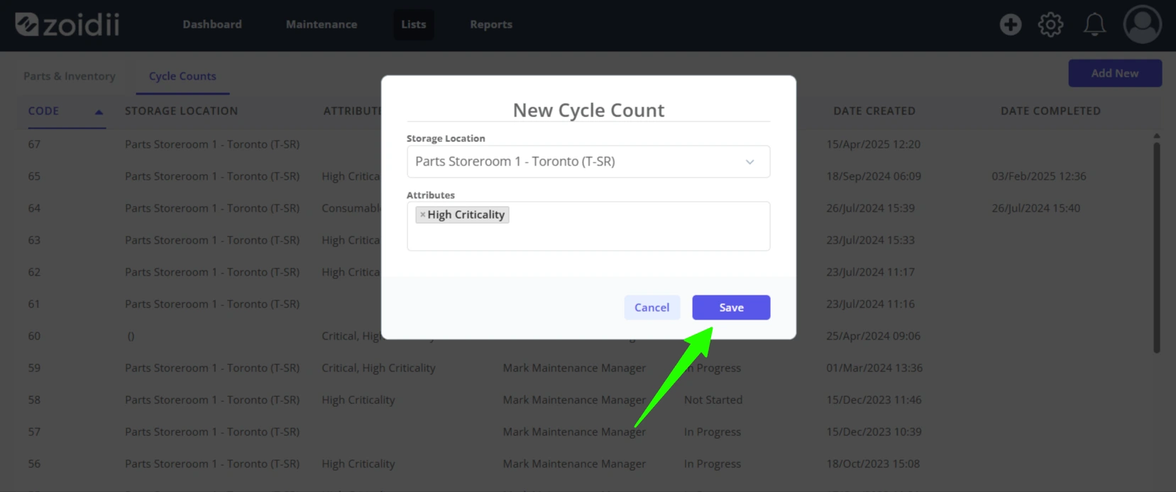 Create a Stock Count - 7