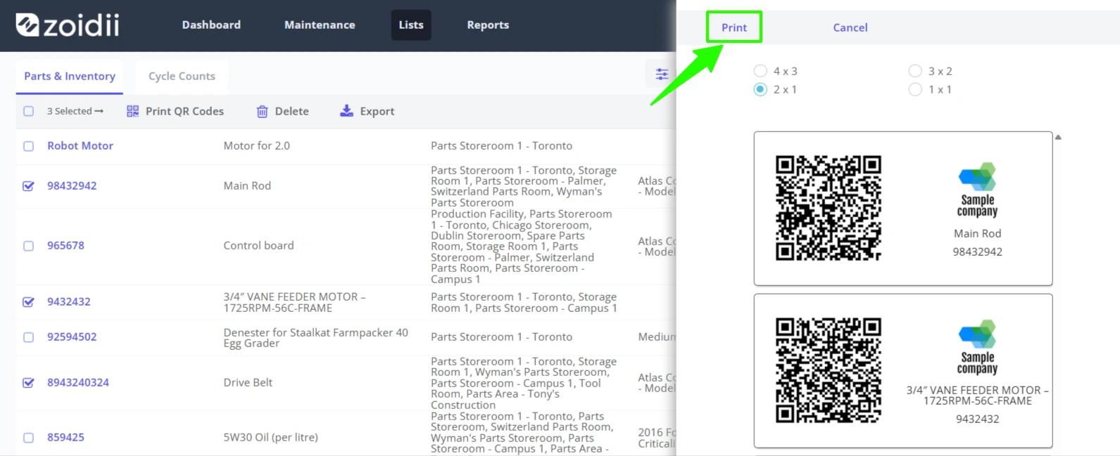 Print QR Codes for Parts - 4