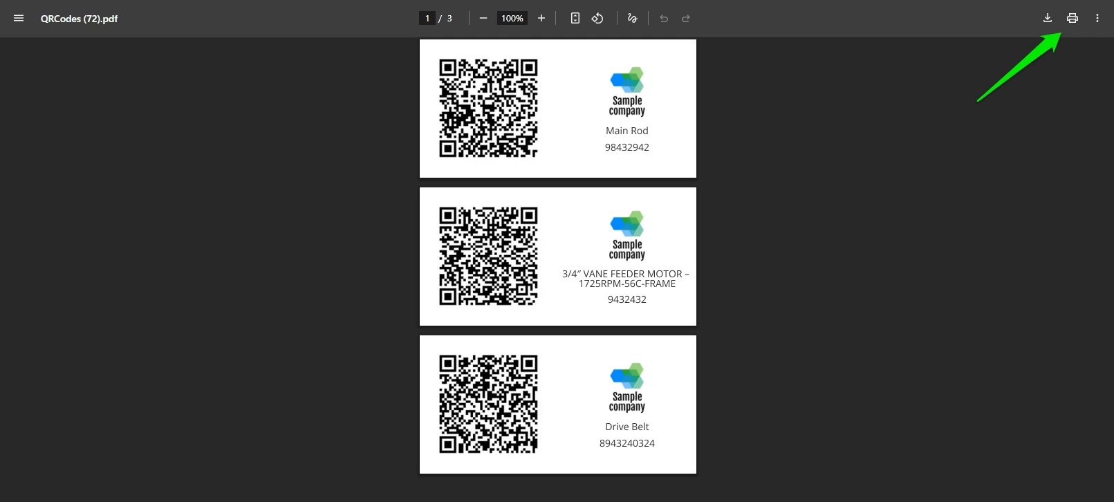 Print QR Codes for Parts - 5
