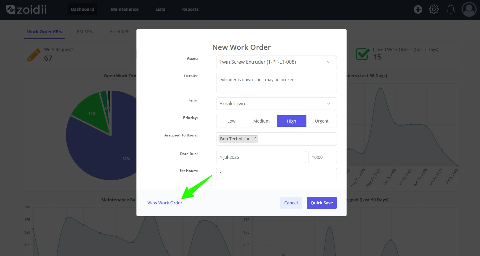 Create a Work Order - 12