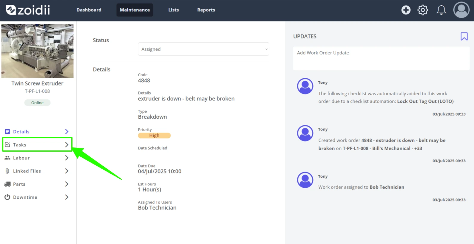 Create a Work Order - 13