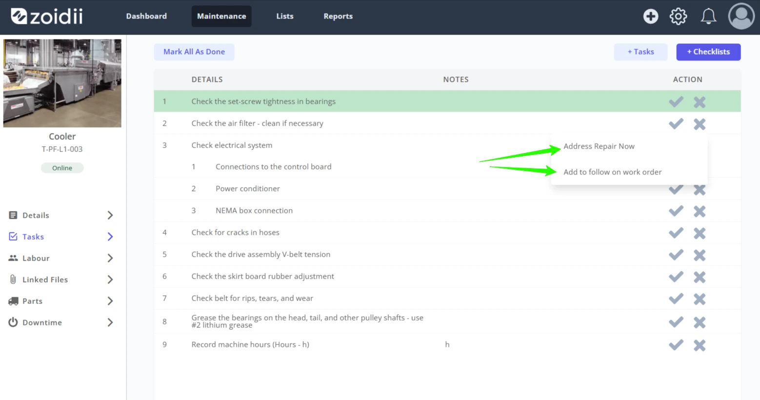 Complete Work Order Tasks - 5