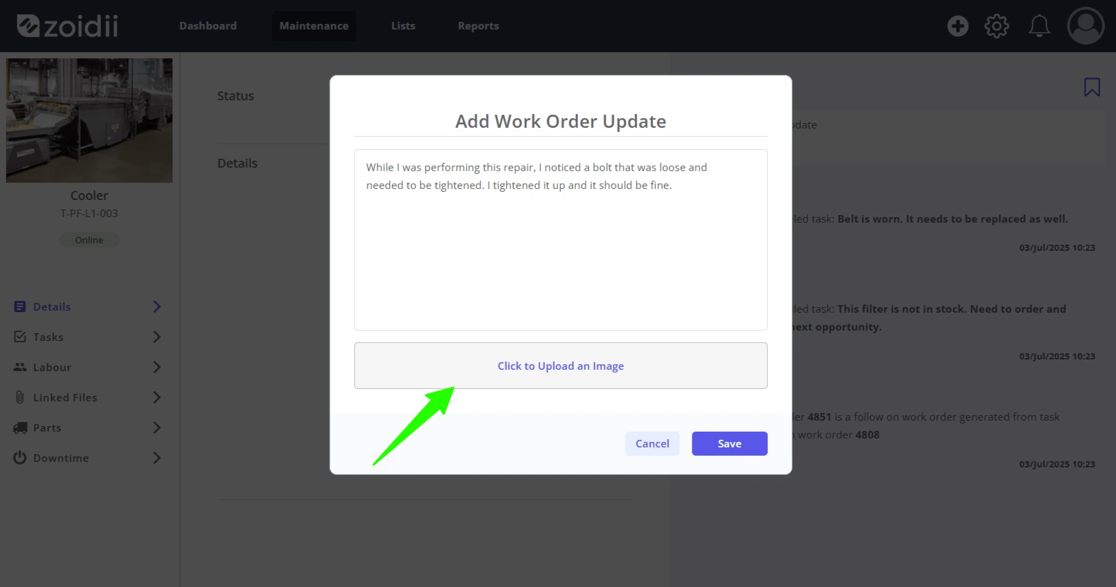 Add repair notes and images to work orders - 3