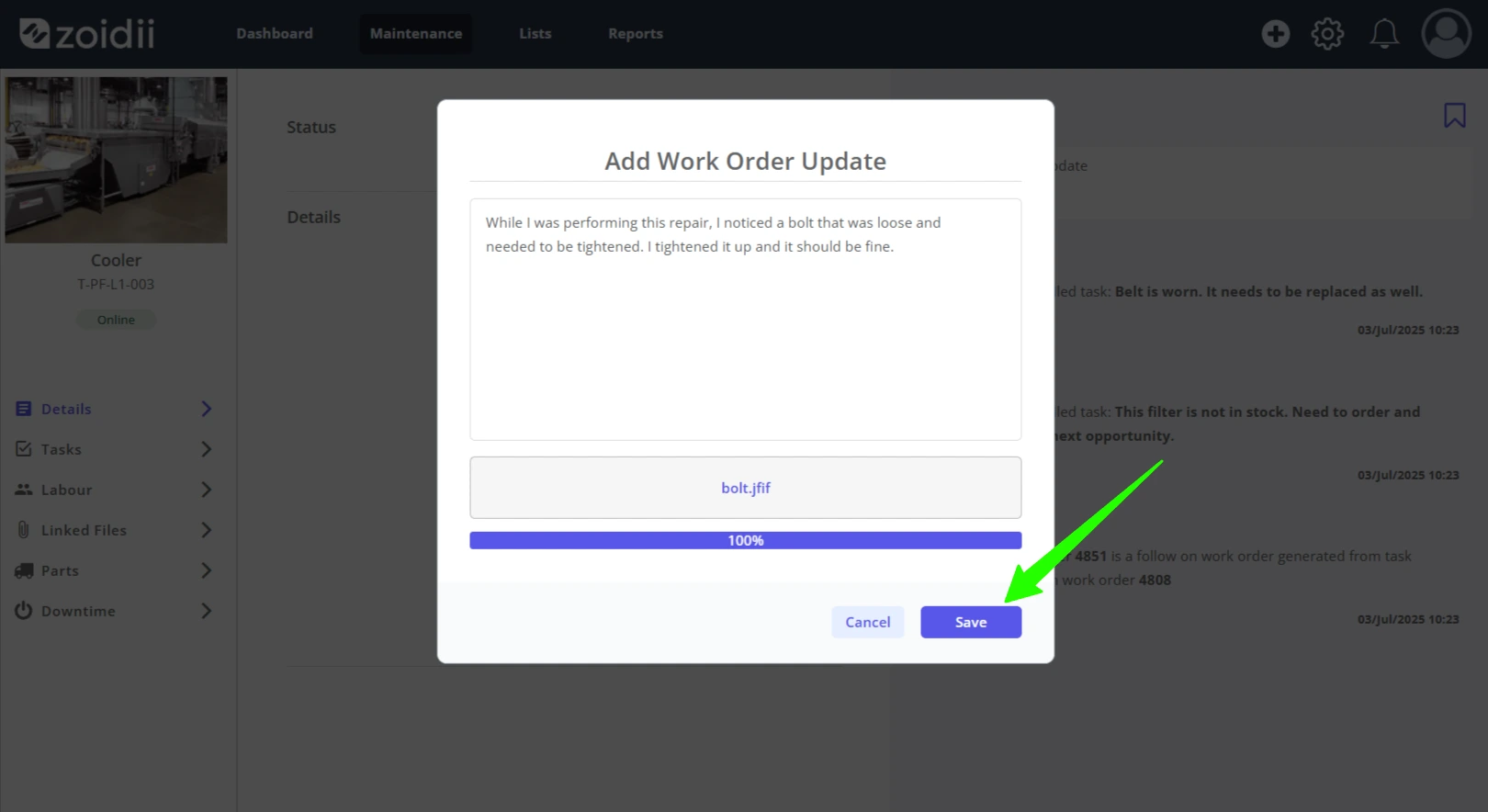Add repair notes and images to work orders - 4