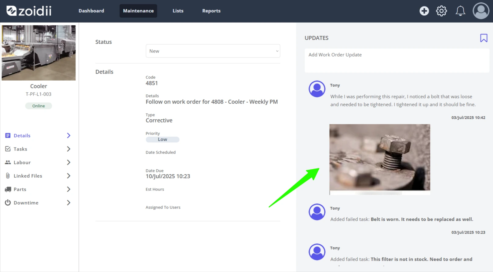 Add repair notes and images to work orders - 5