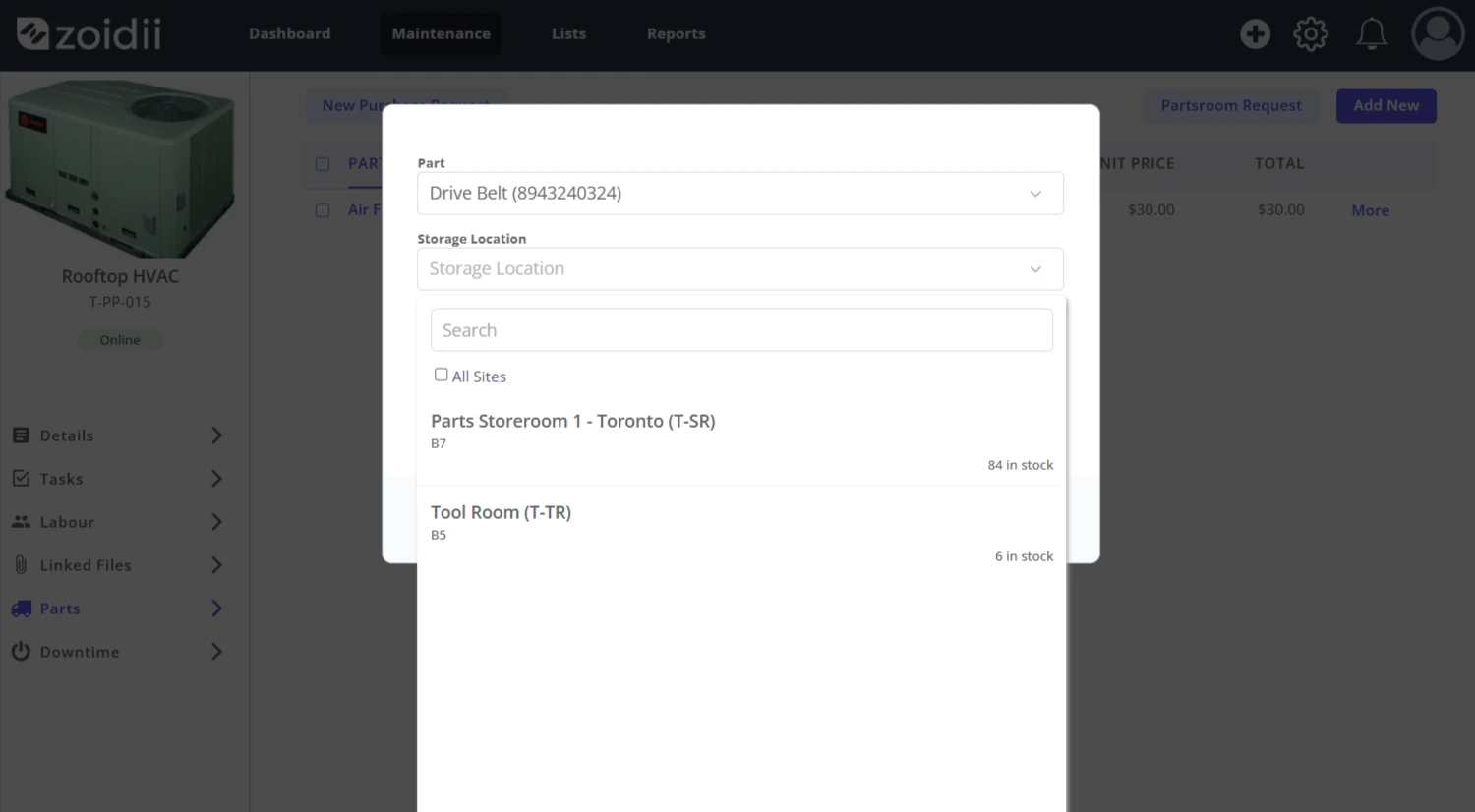 Add Parts to a Work Order - 4