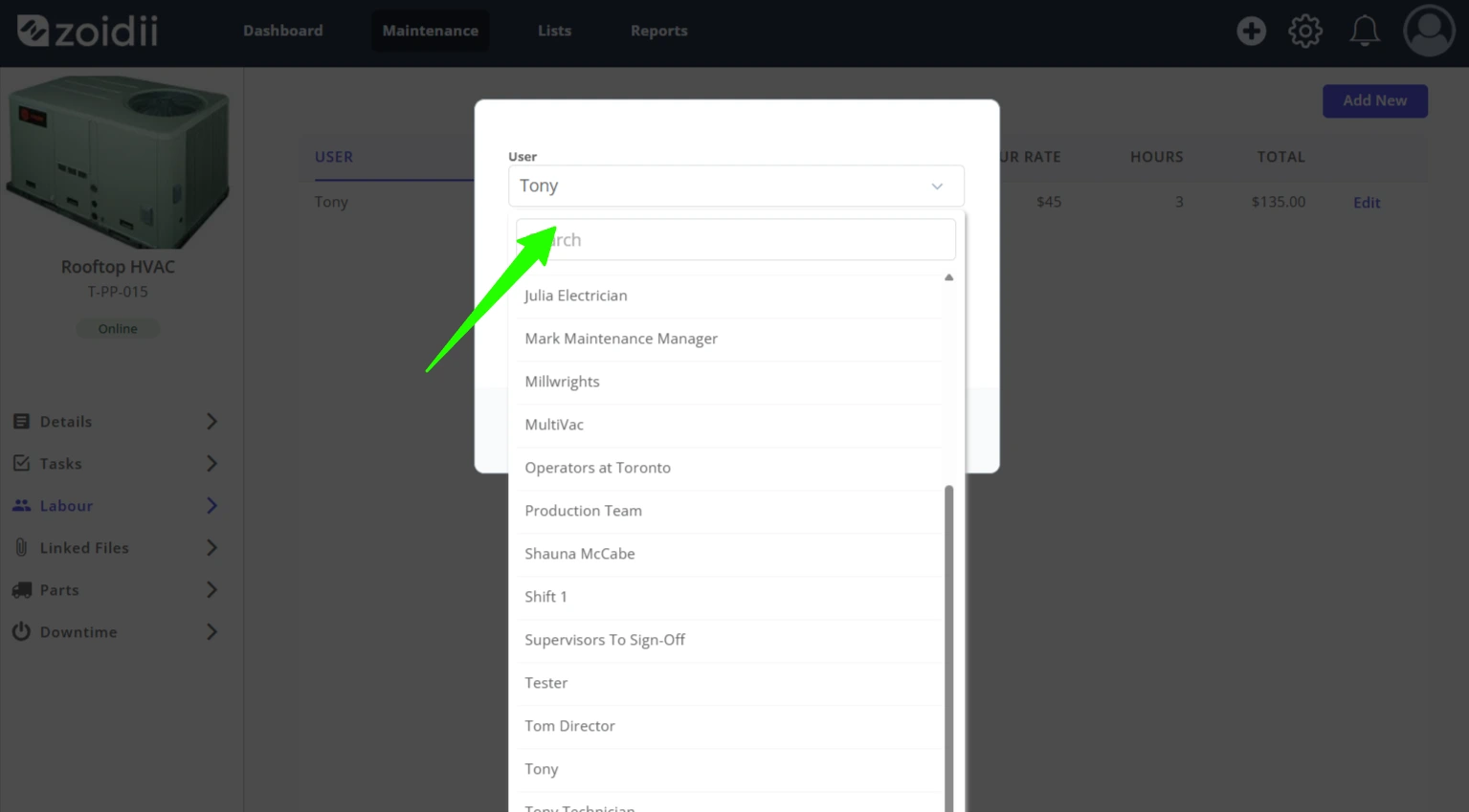 Add Labour Hours to a Work Order - 2