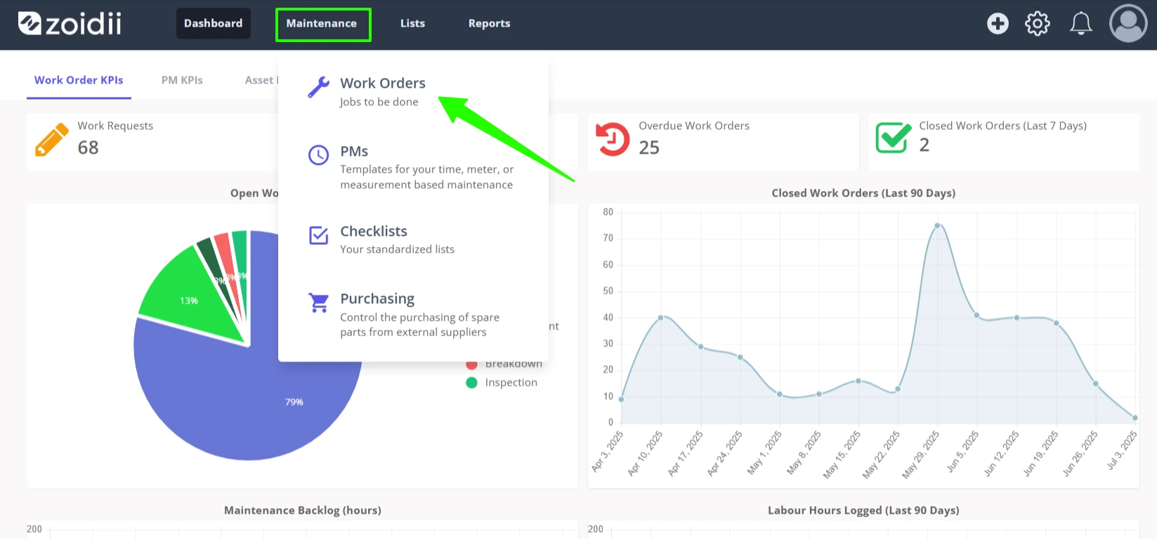 Work Order Kanban View Overview - 1