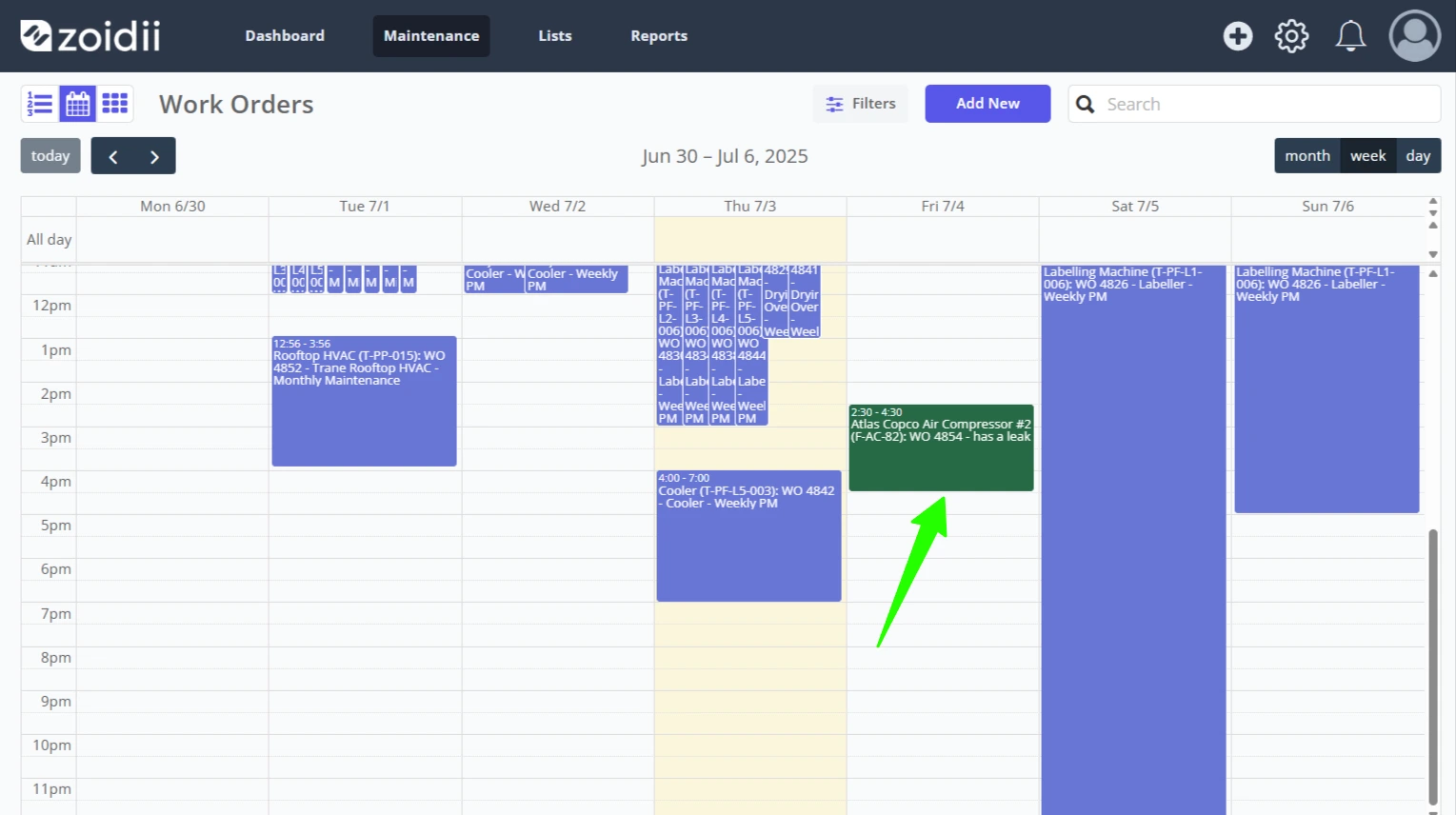 Reschedule a Work Order - 1