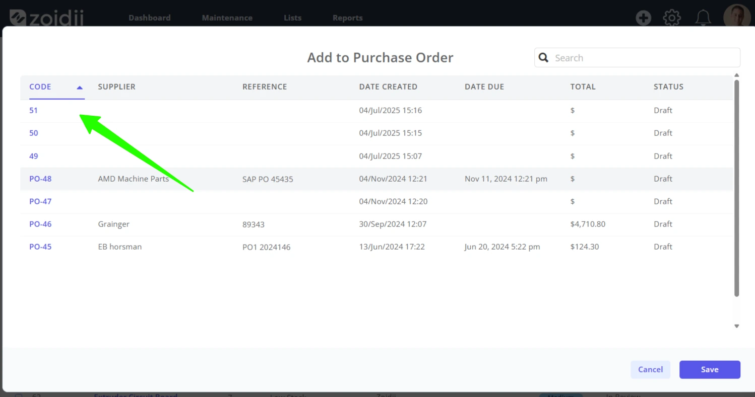 Add Purchase Requests to an Existing PO - 5