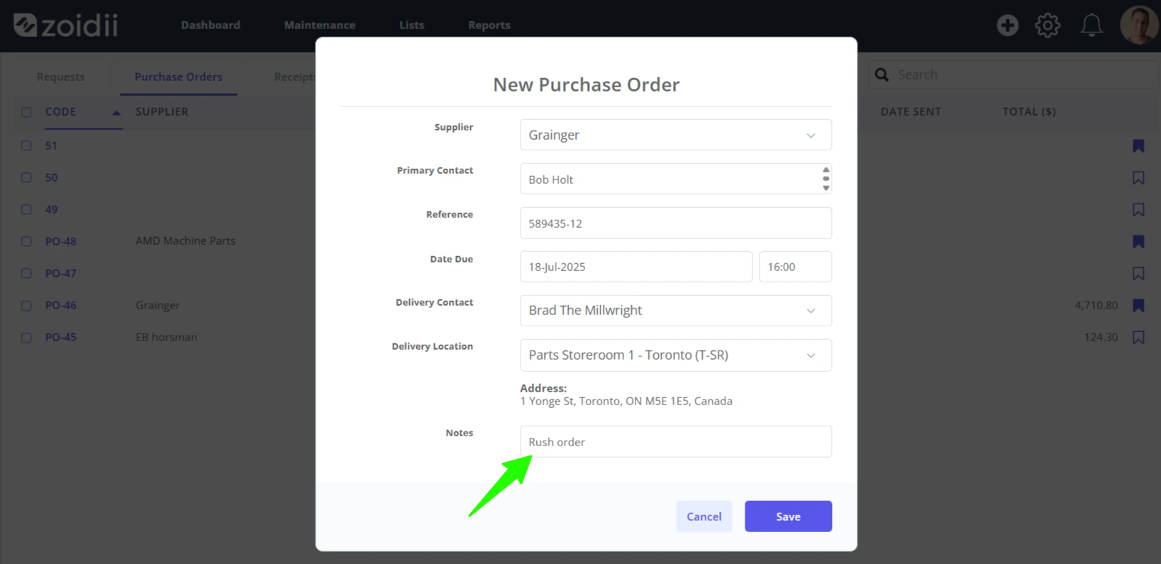 Create a New Purchase Order - 11