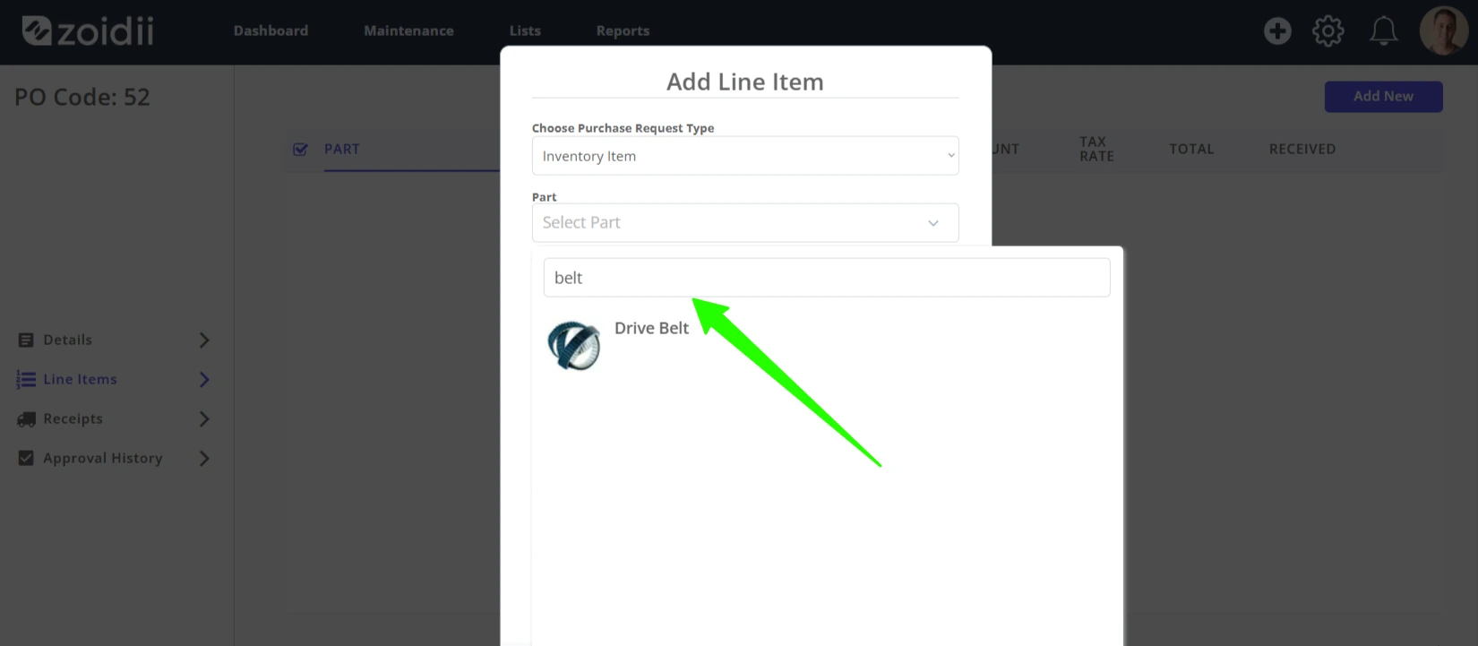 Add Purchase Order Line Items - 4