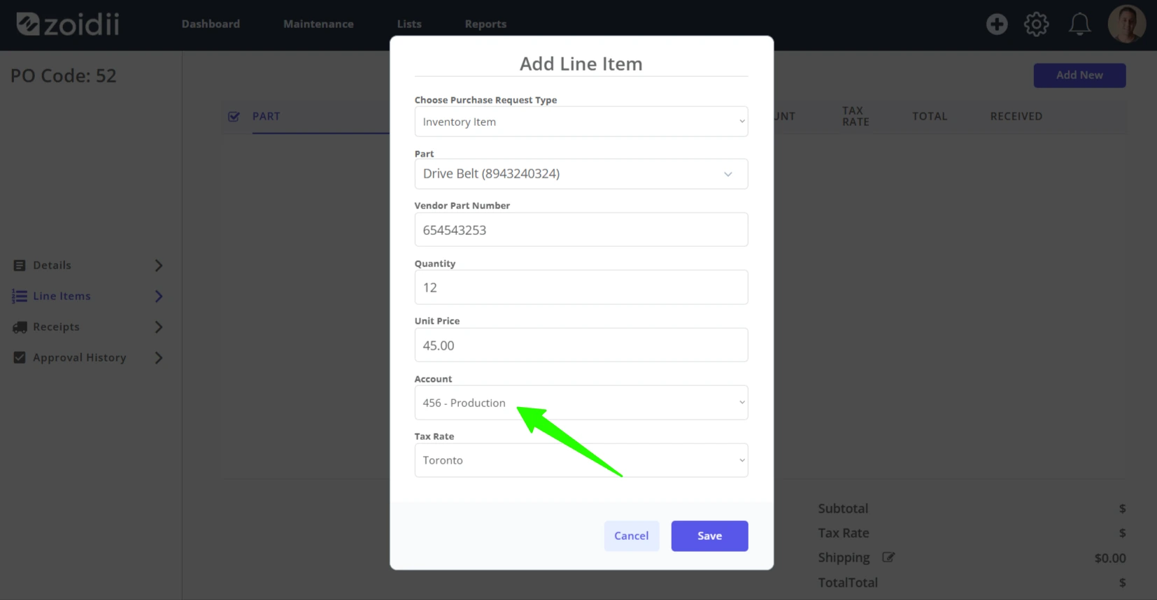Add Purchase Order Line Items - 9