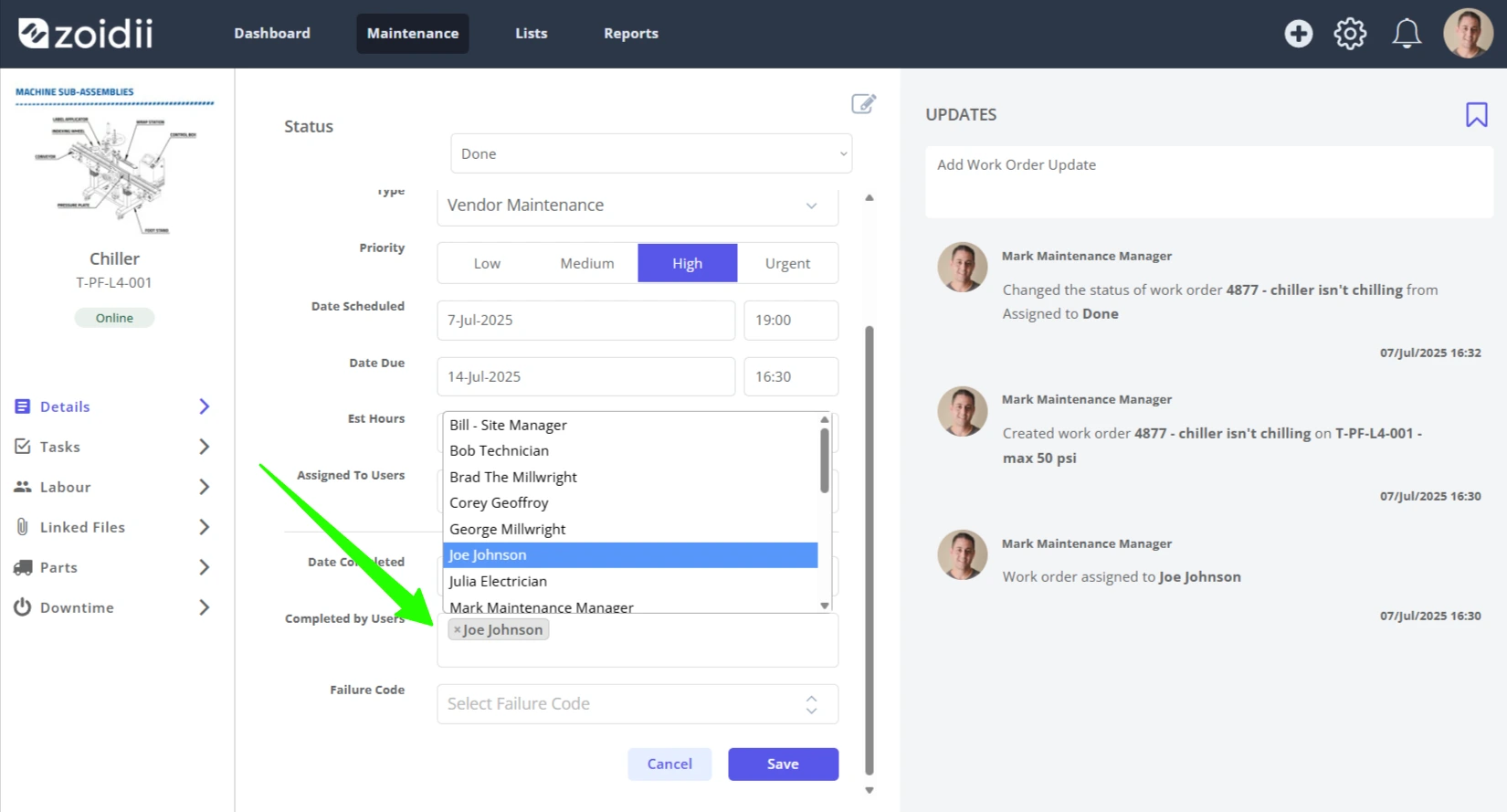 Assign work orders to vendors - 11