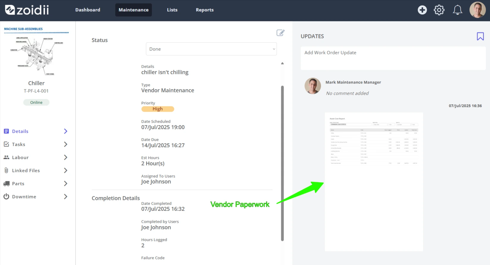 Assign work orders to vendors - 13