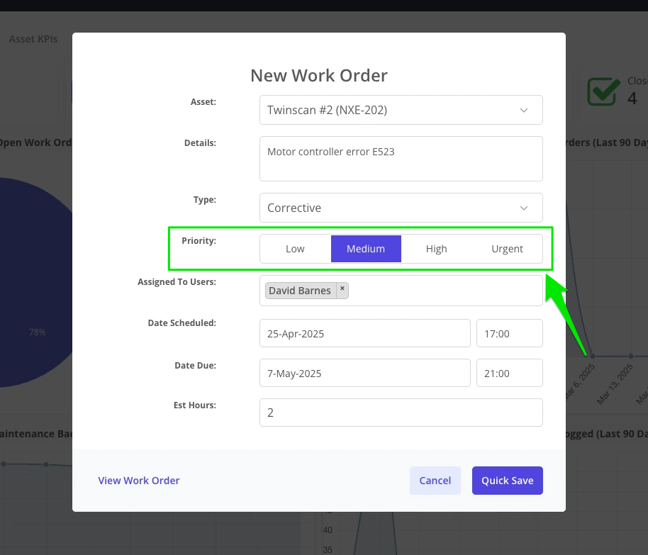 Zoidii New Work Order Priority