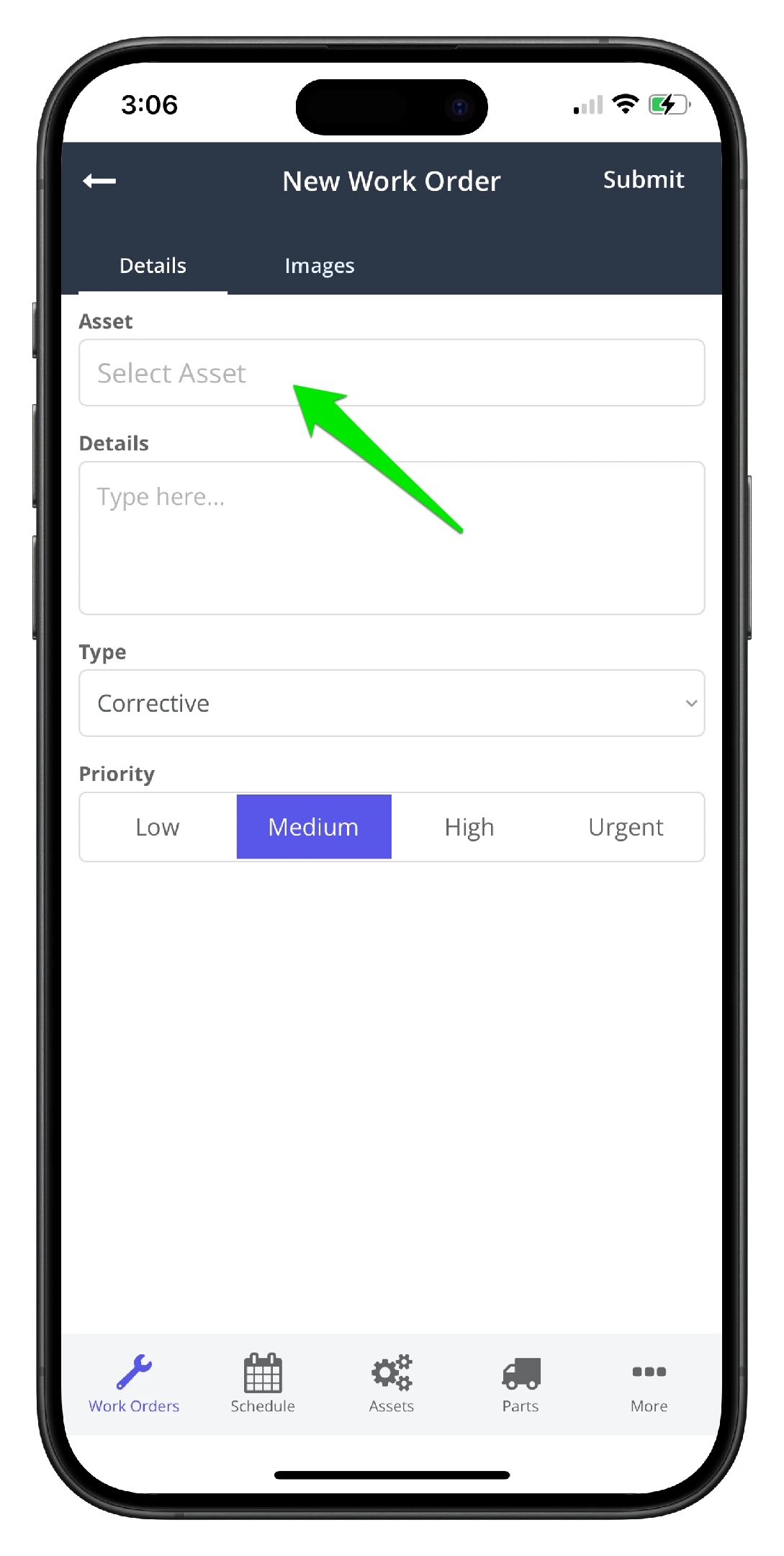 Create a Work Order on Mobile - 3