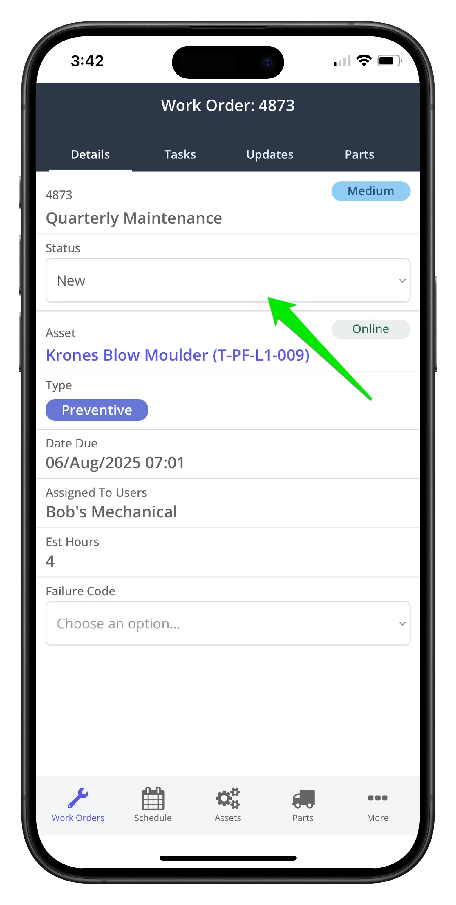 Start Processing a Work Order on Mobile - 3