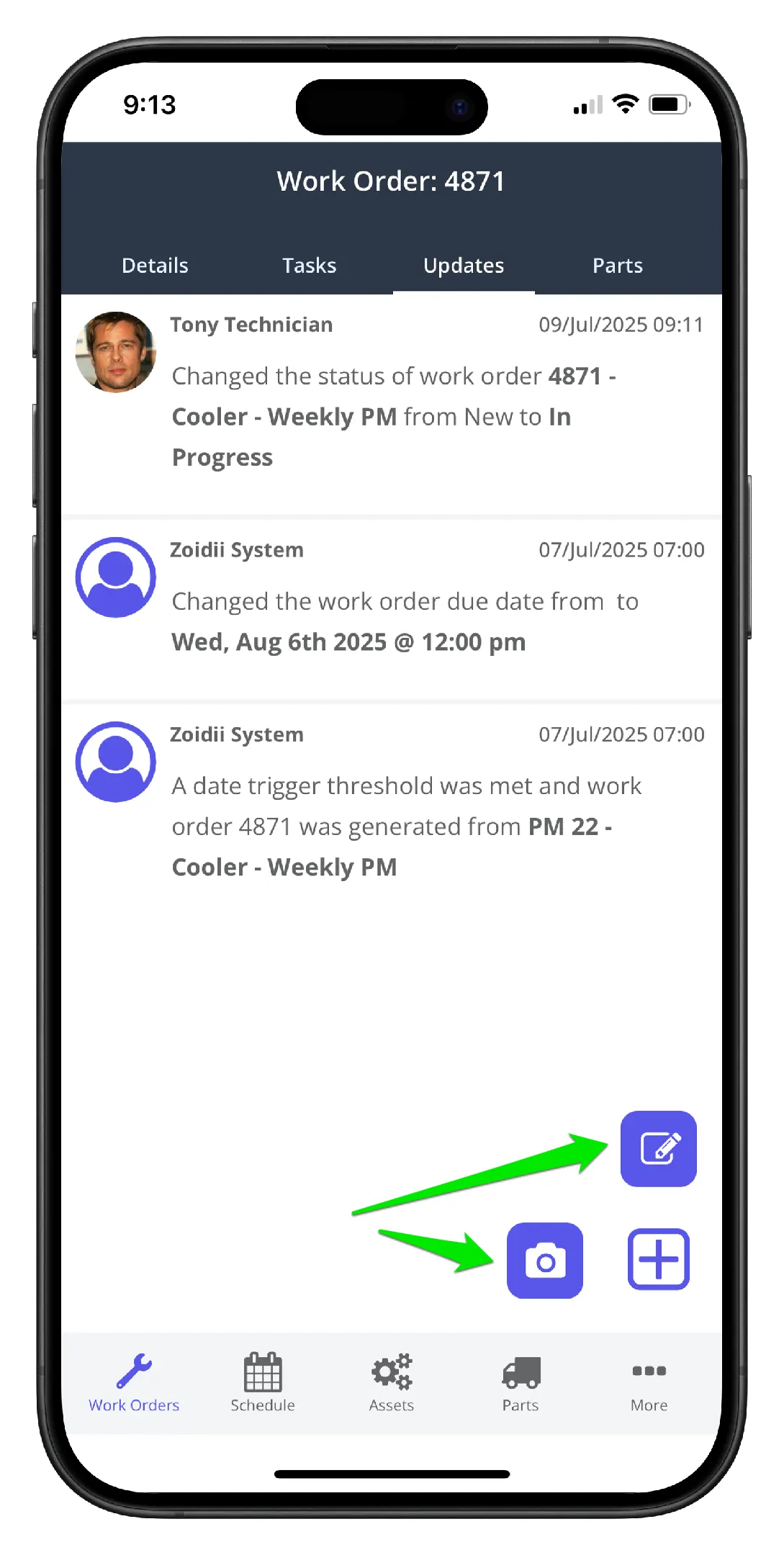 Add Repair Notes or Images to Work Orders - 3