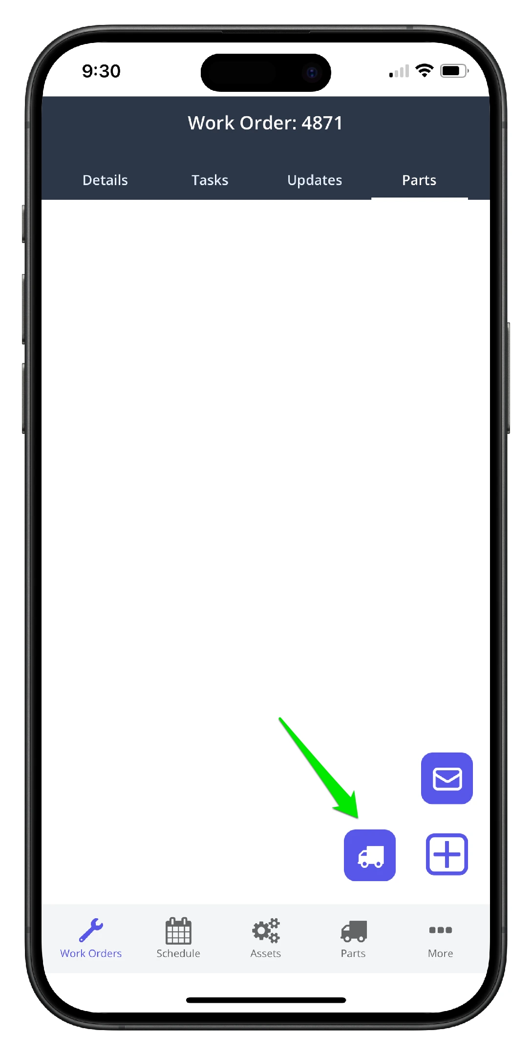 Add a Part to a Work Order on Mobile - 3