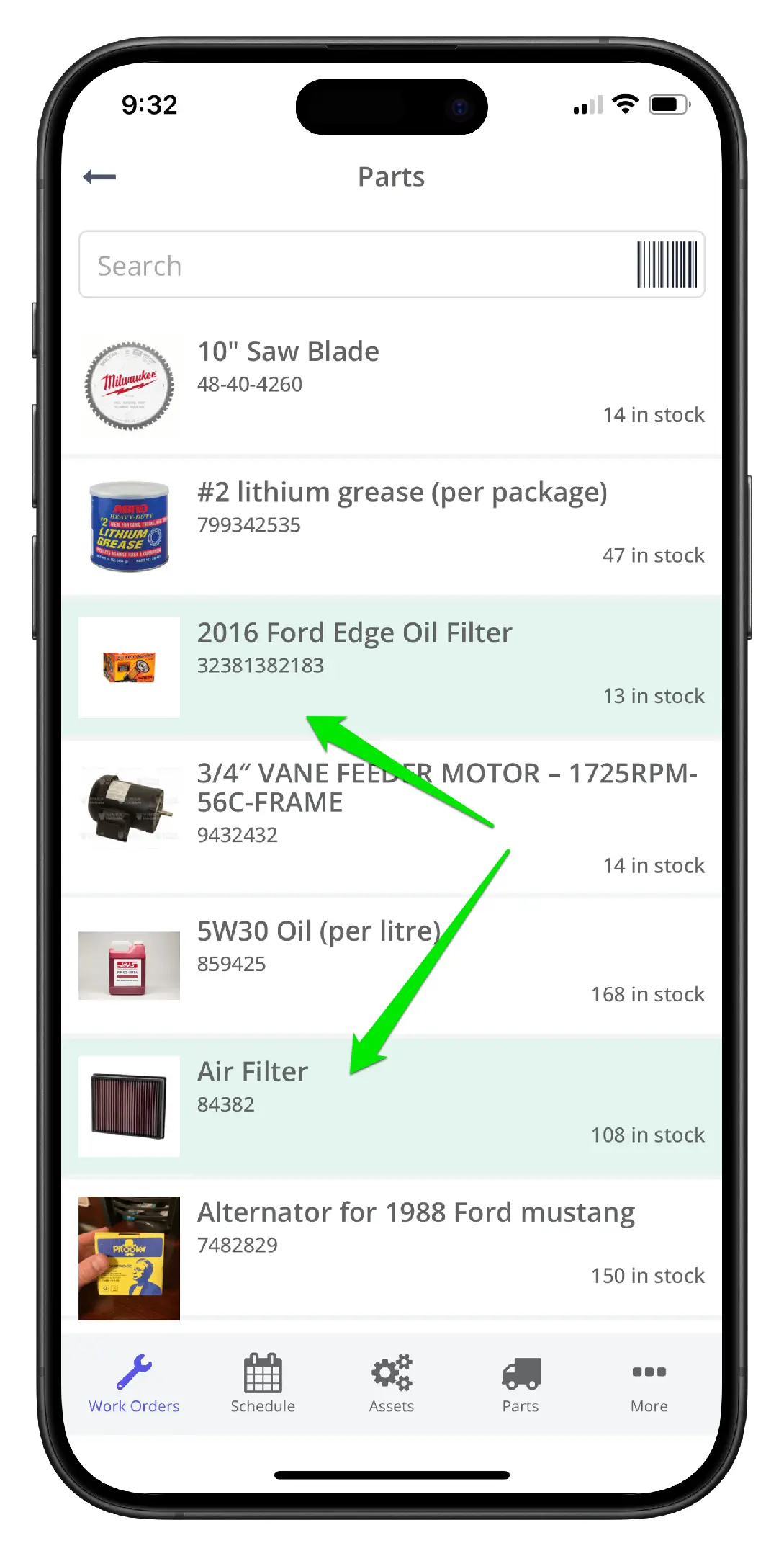 Add a Part to a Work Order on Mobile - 4