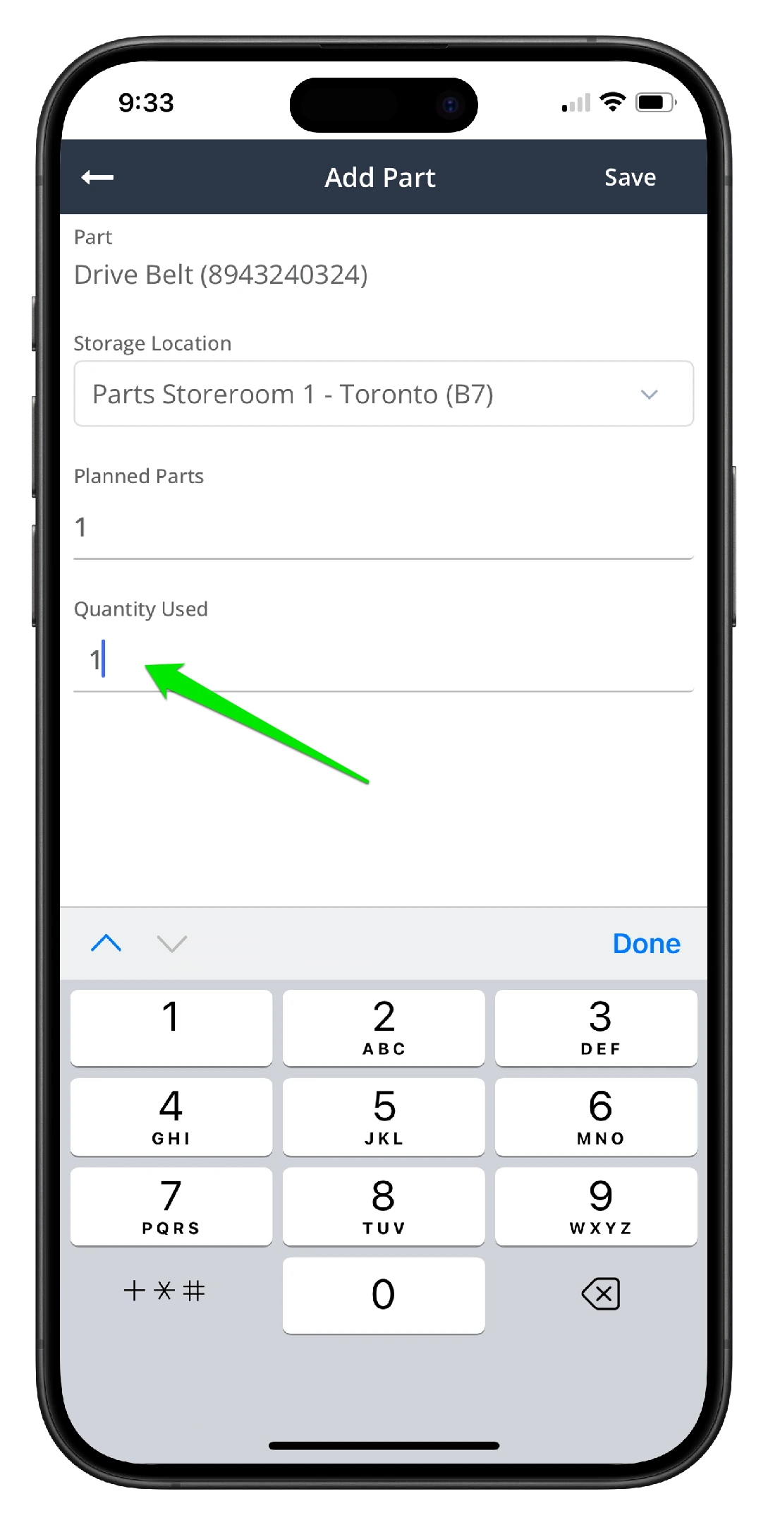 Add a Part to a Work Order on Mobile - 8