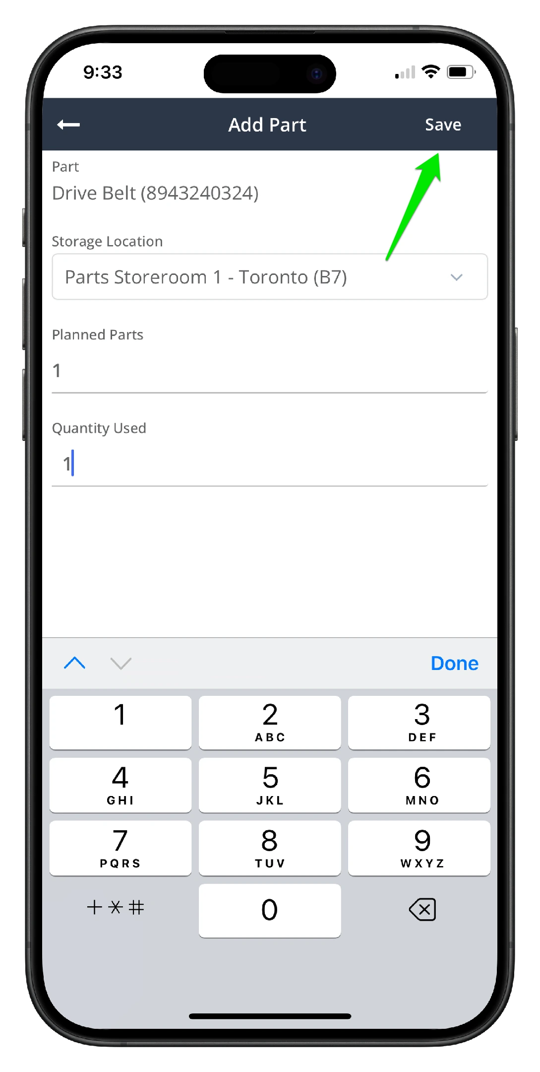 Add a Part to a Work Order on Mobile - 9