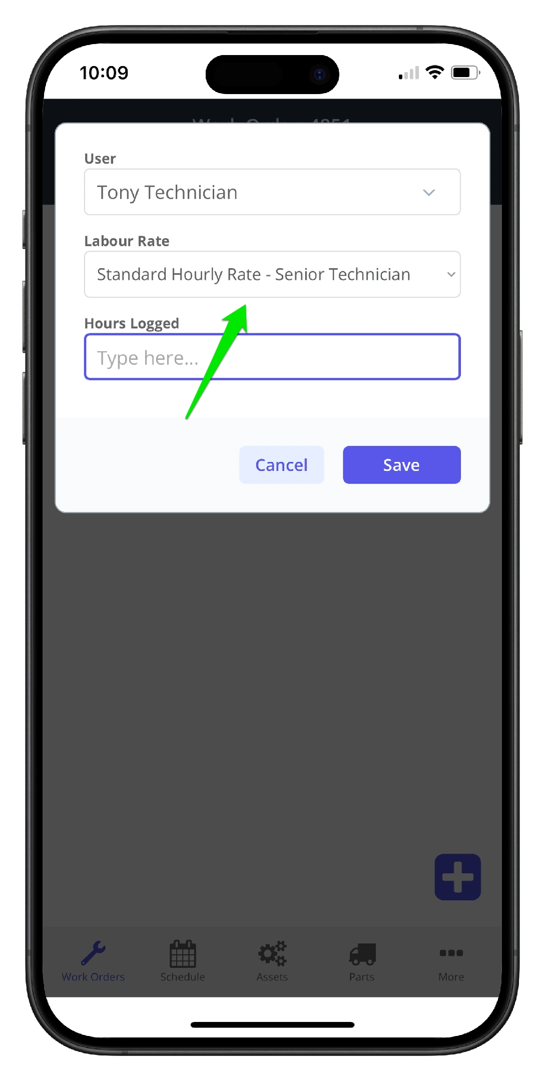 Add Labour Hours to a Work Order on Mobile - 3