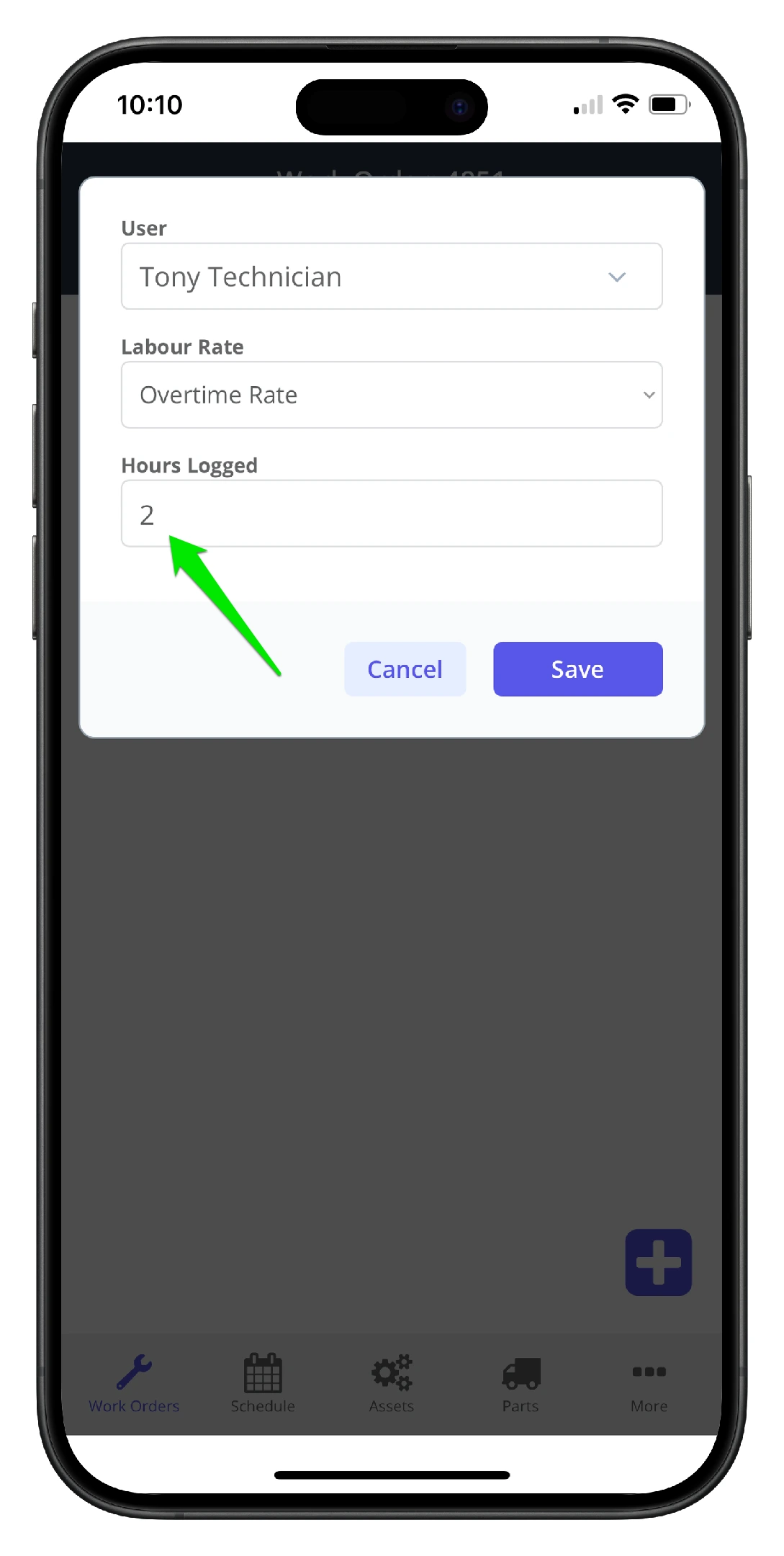 Add Labour Hours to a Work Order on Mobile - 5