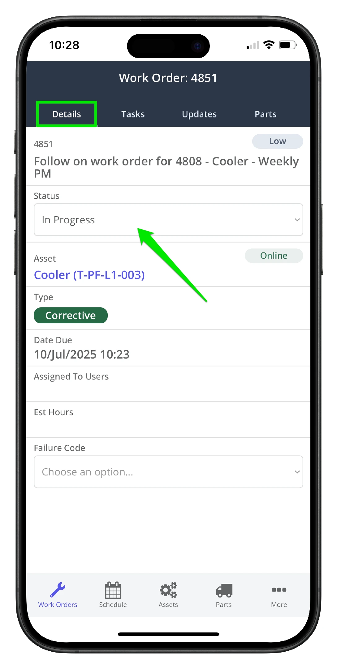 Close a Work Order on Mobile - 1