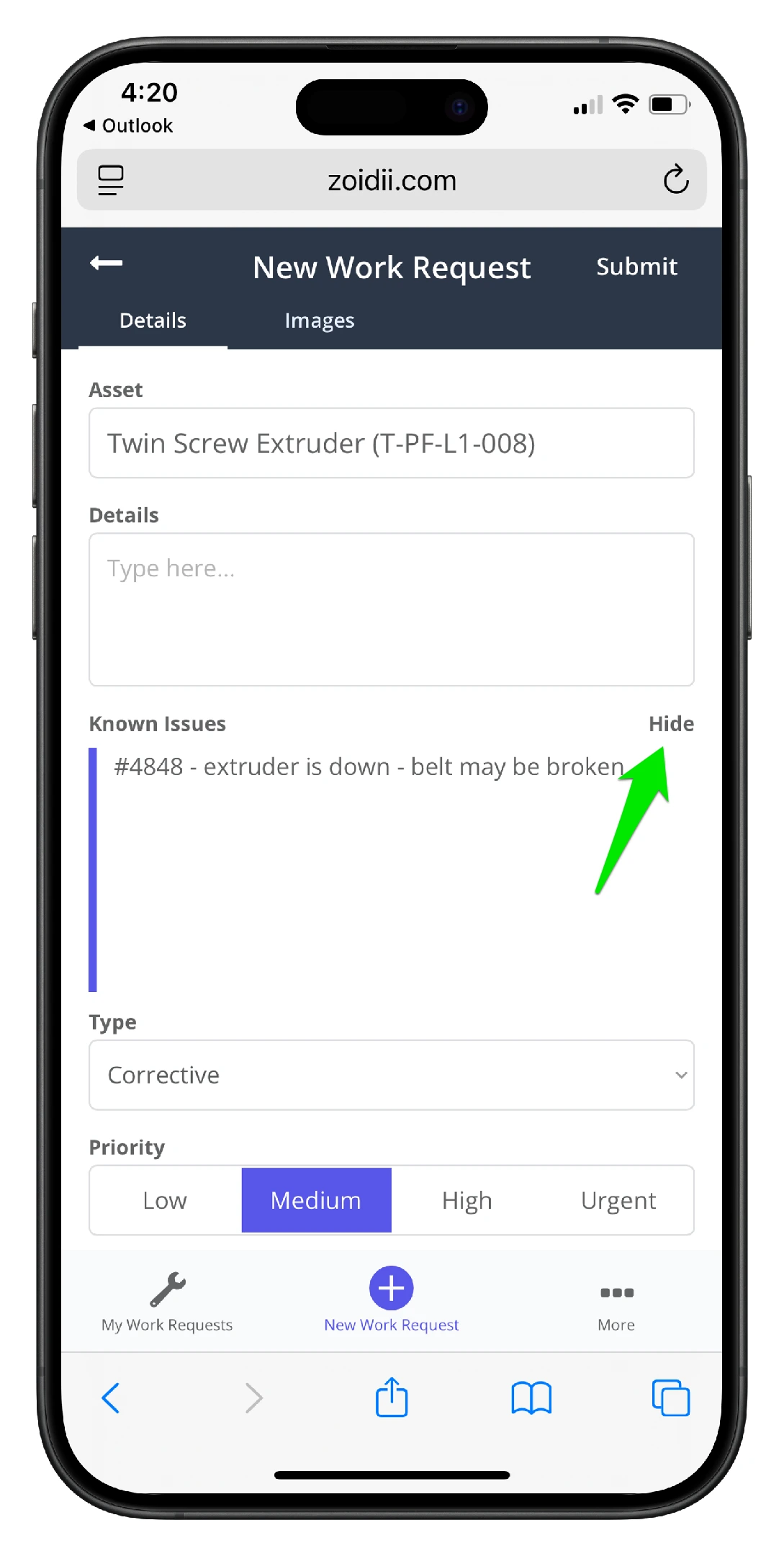 Create a Guest Work Request on Mobile CMMS - 9